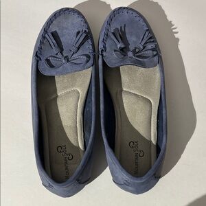 Mountain Sole Womens Slippers House Shoes sz 11 Vegan Blue Loafers